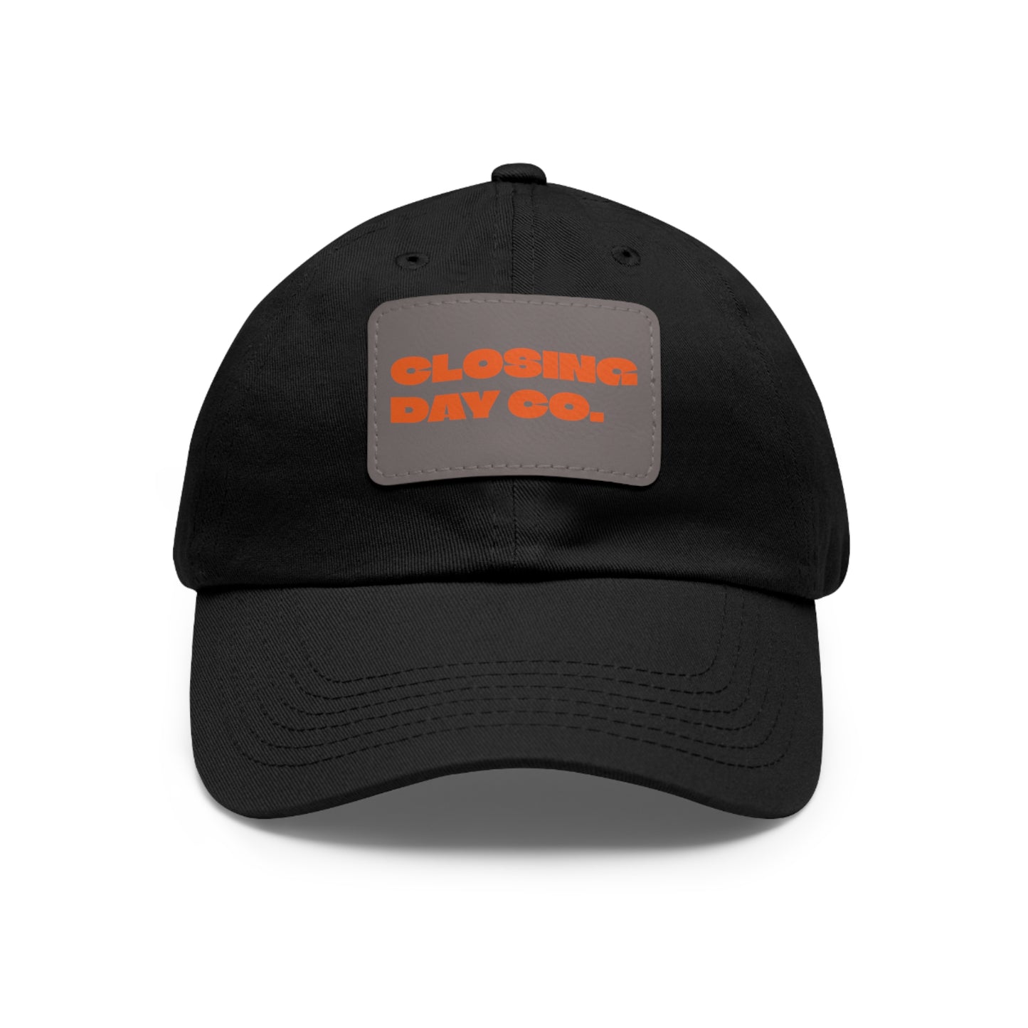 Closing Day Co. Dad Hat with Leather Patch (Rectangle)