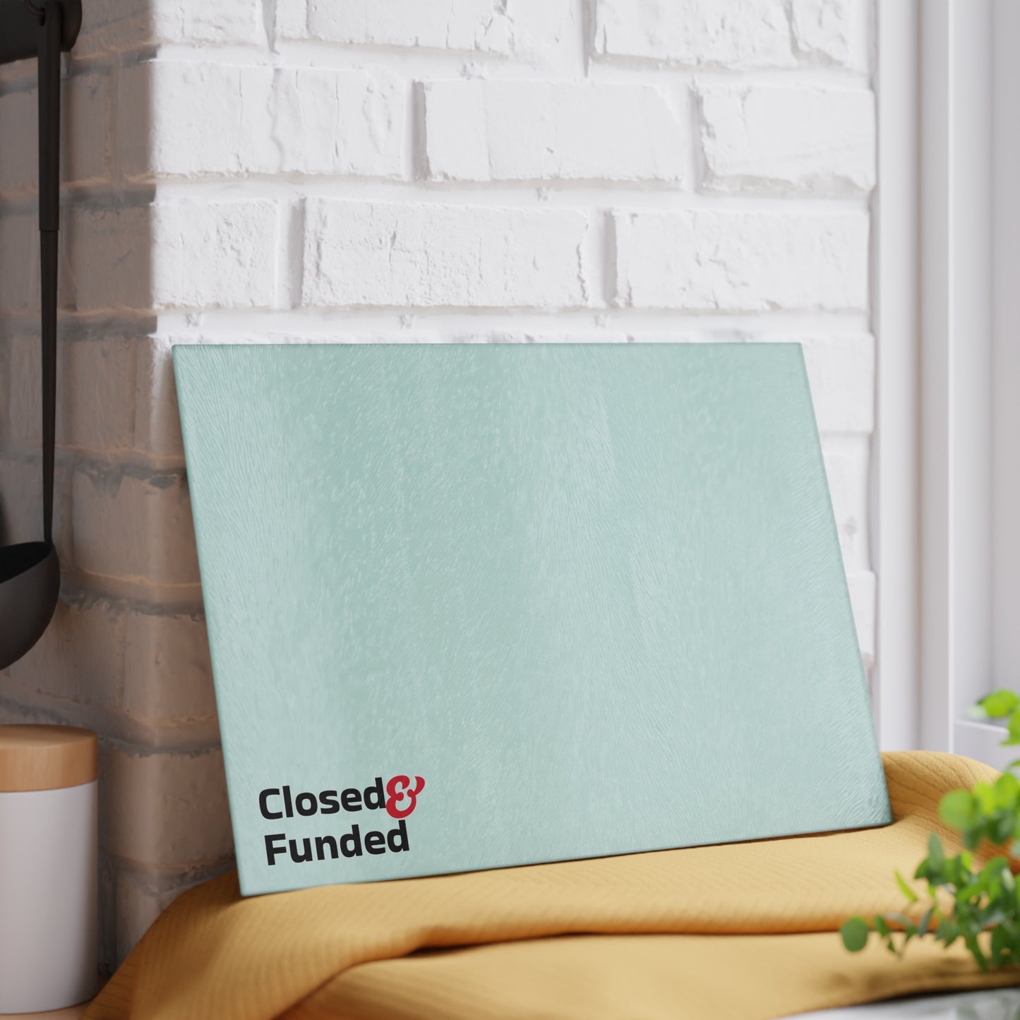 Closed & Funded Glass Cutting Board