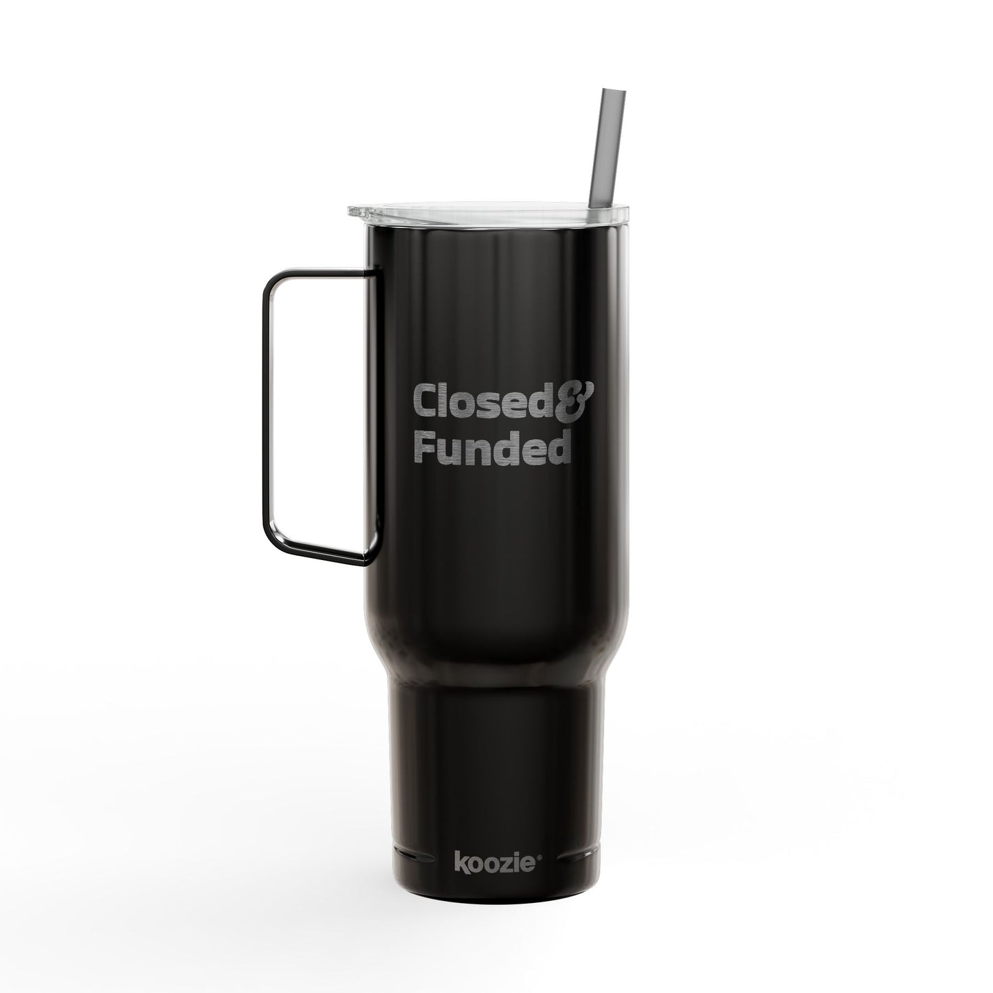 Closed & Funded Insulated Tumbler with Lid, 40oz (Engraving)