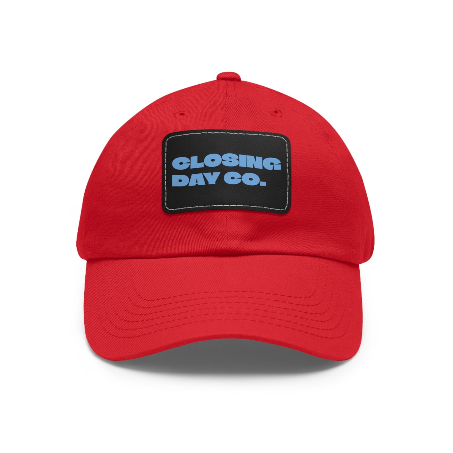 Closing Day Co. Dad Hat with Leather Patch (Rectangle)