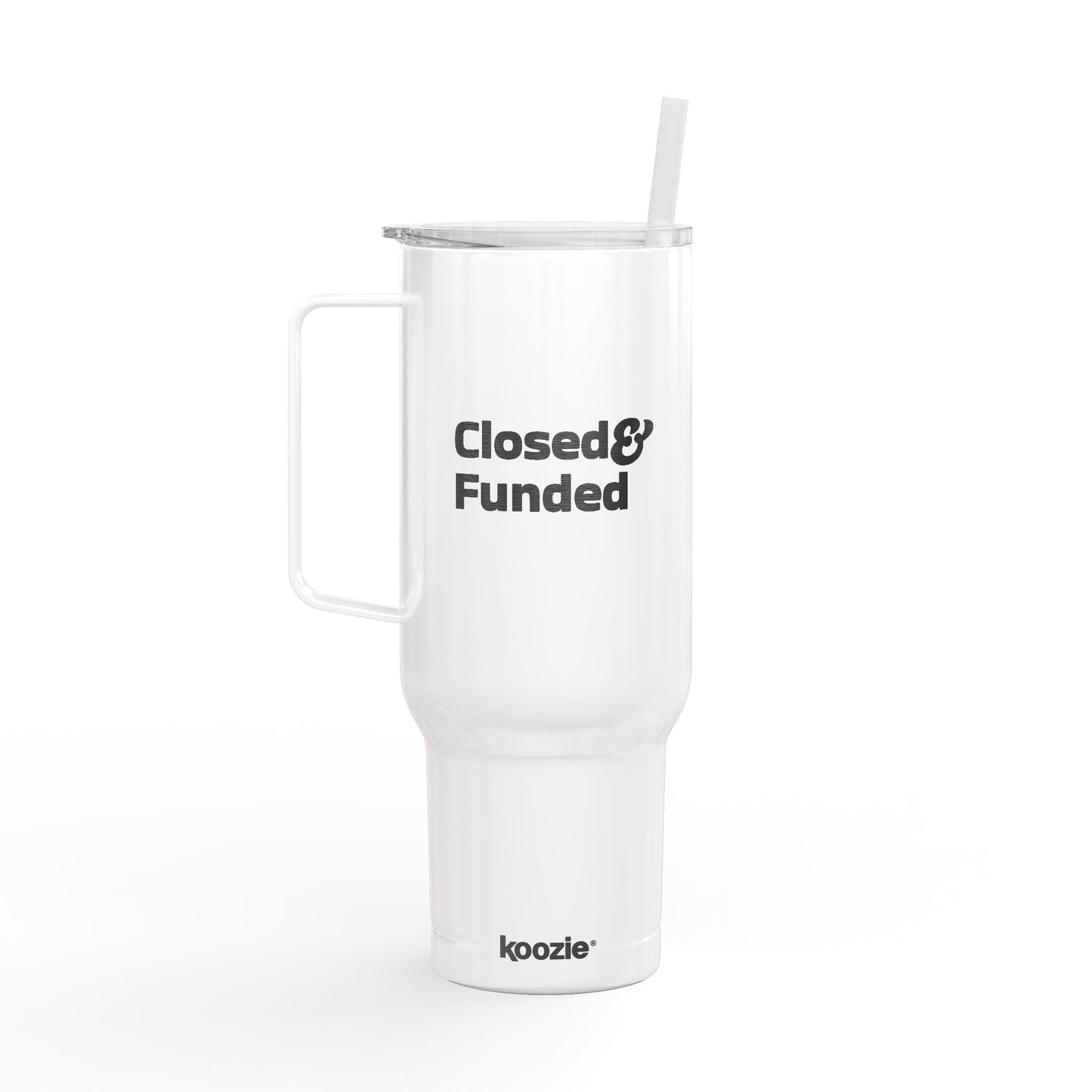 Closed & Funded Insulated Tumbler with Lid, 40oz (Engraving)