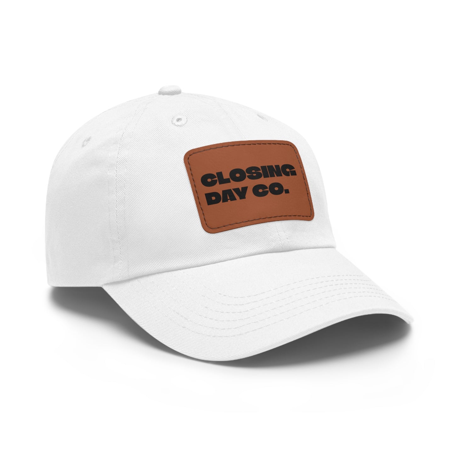 Closing Day Co. Dad Hat with Leather Patch (Rectangle)