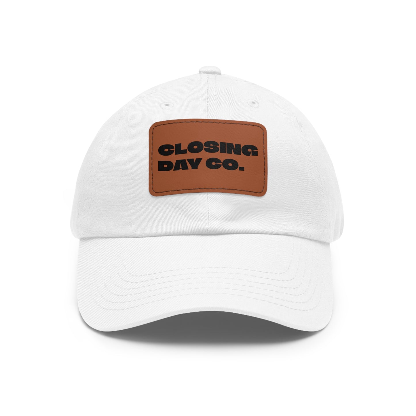 Closing Day Co. Dad Hat with Leather Patch (Rectangle)