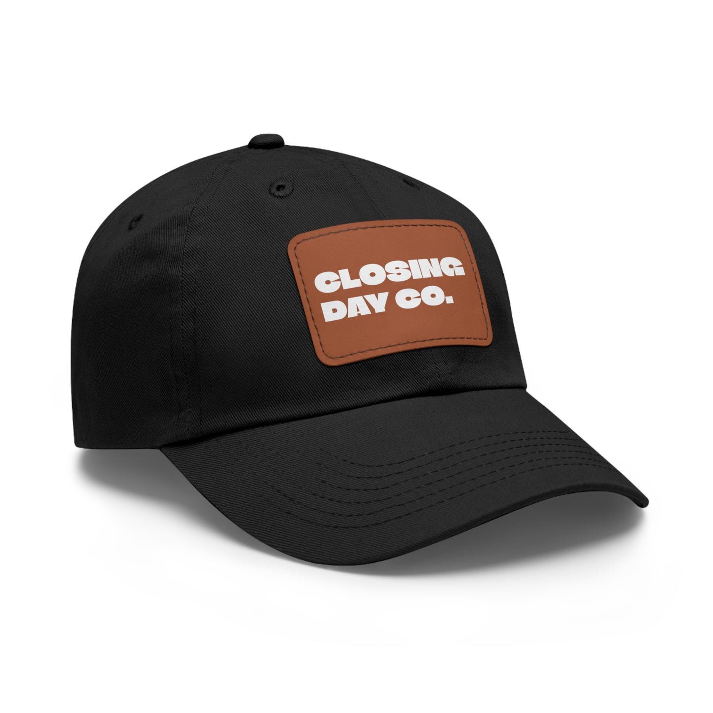 Closing Day Co. Dad Hat with Leather Patch (Rectangle)