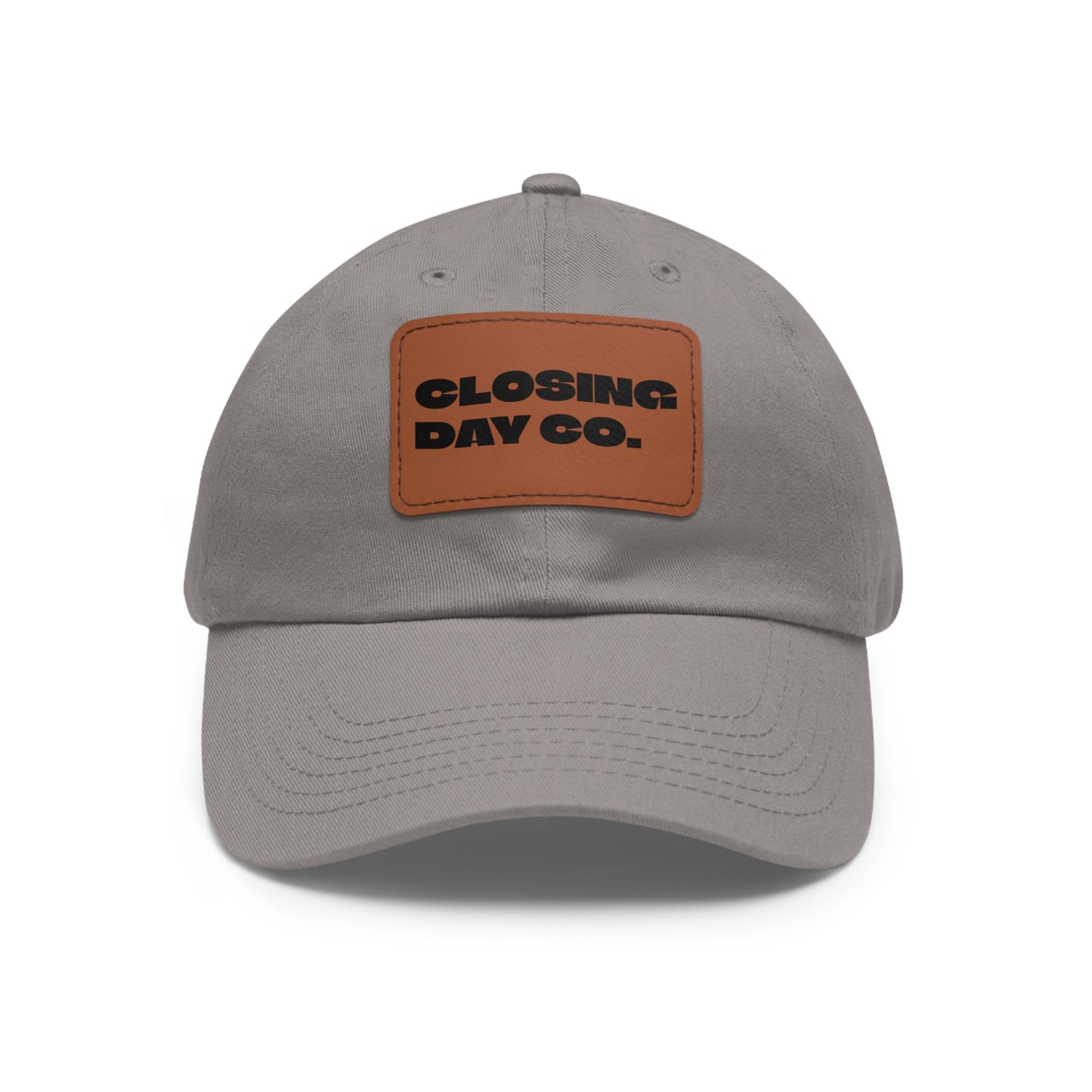 Closing Day Co. Dad Hat with Leather Patch (Rectangle)