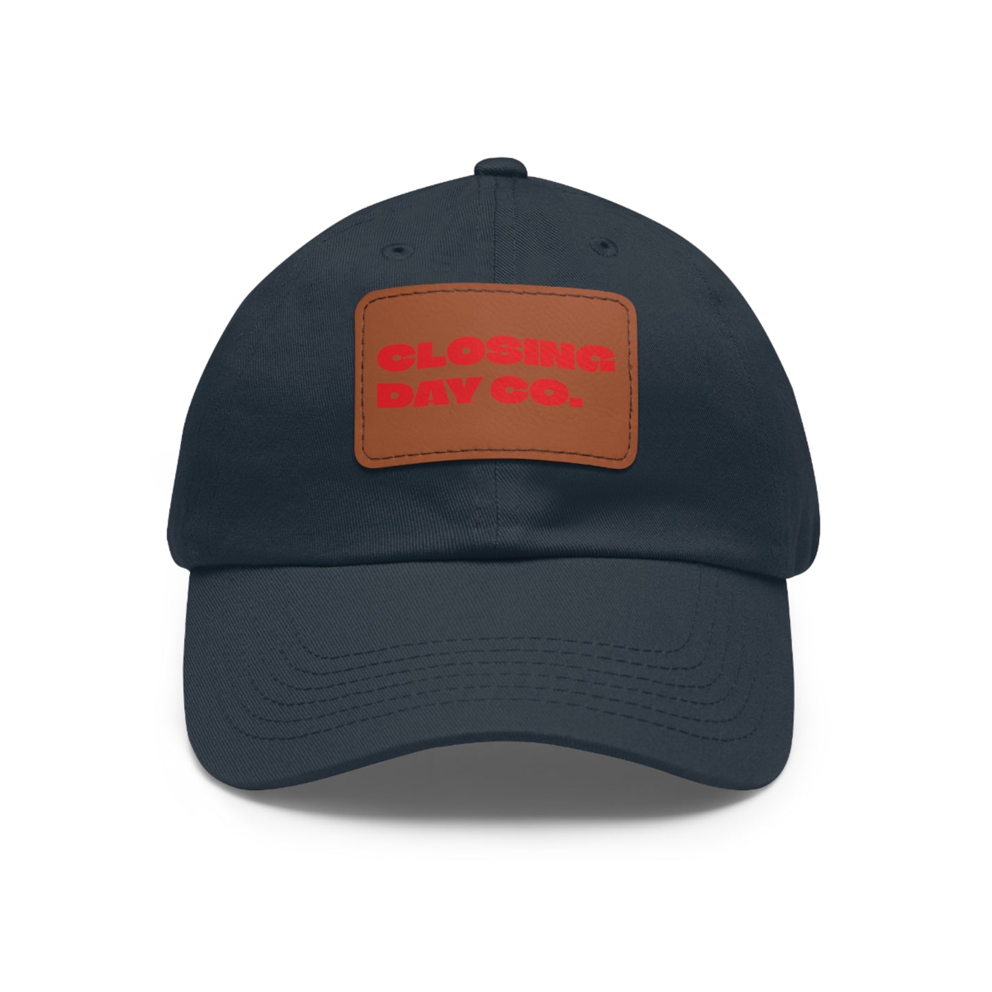 Closing Day Co. Dad Hat with Leather Patch (Rectangle)