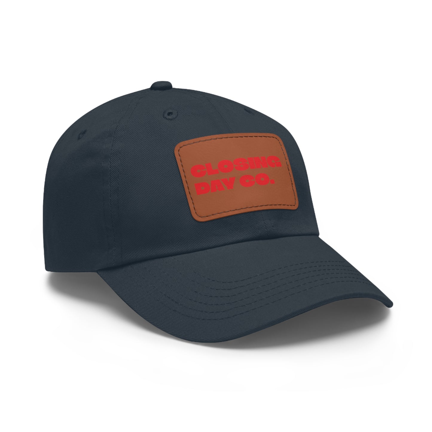 Closing Day Co. Dad Hat with Leather Patch (Rectangle)