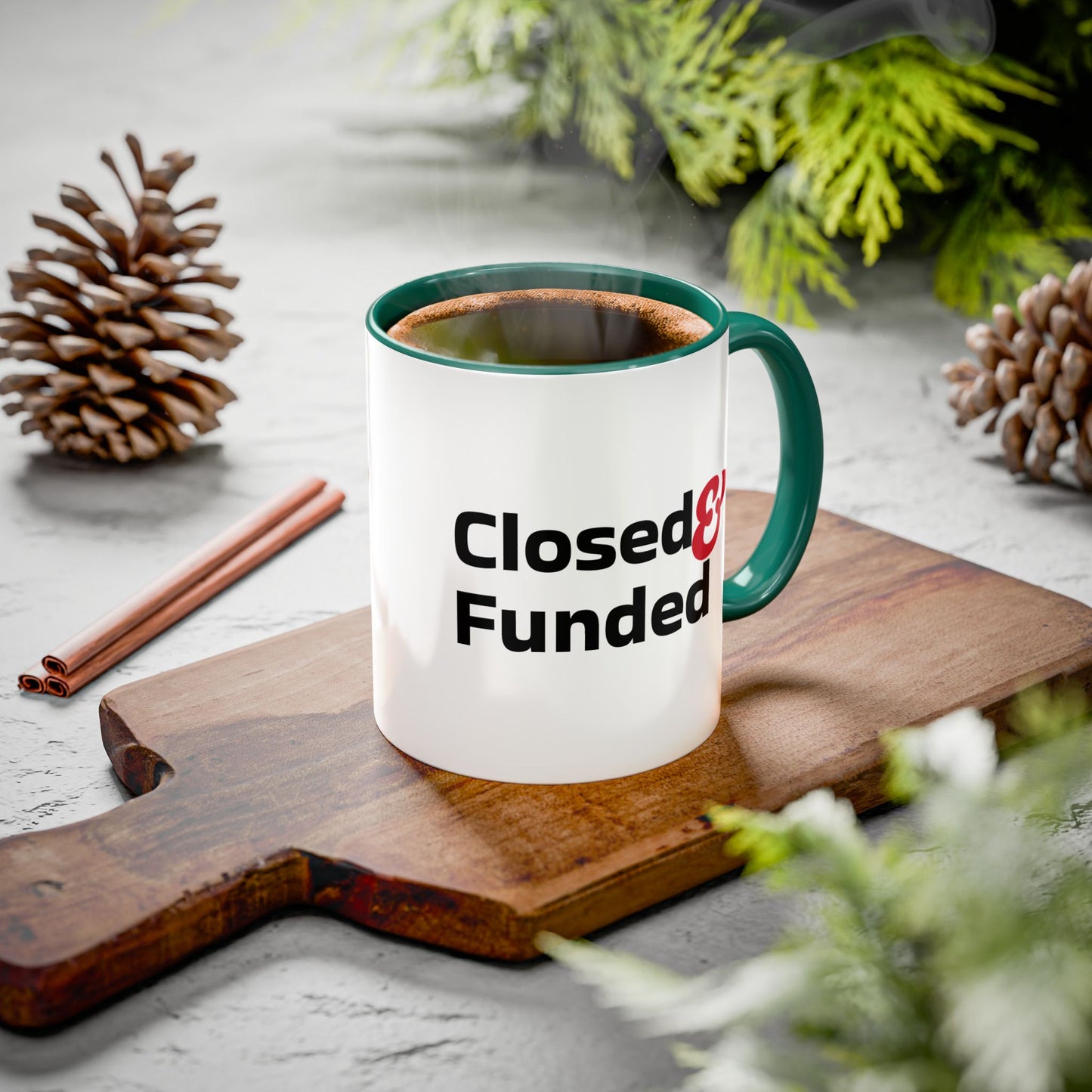 Closed & Funded Colorful Mugs (11oz, 15oz)