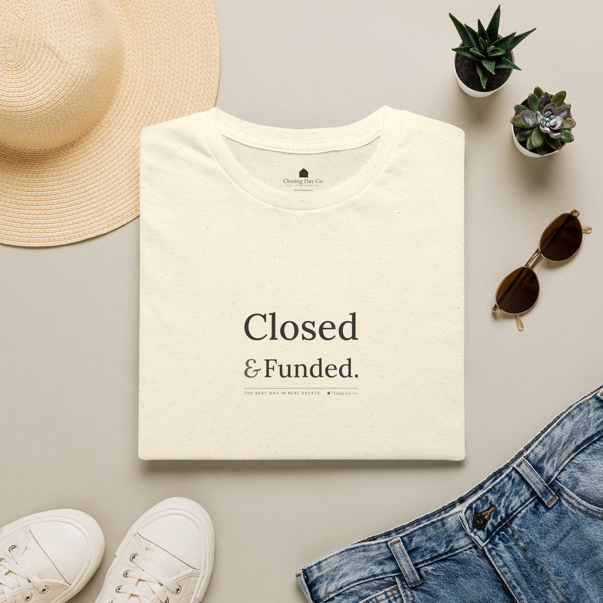 Closed & Funded realtor t-shirt by Closing Day Co.