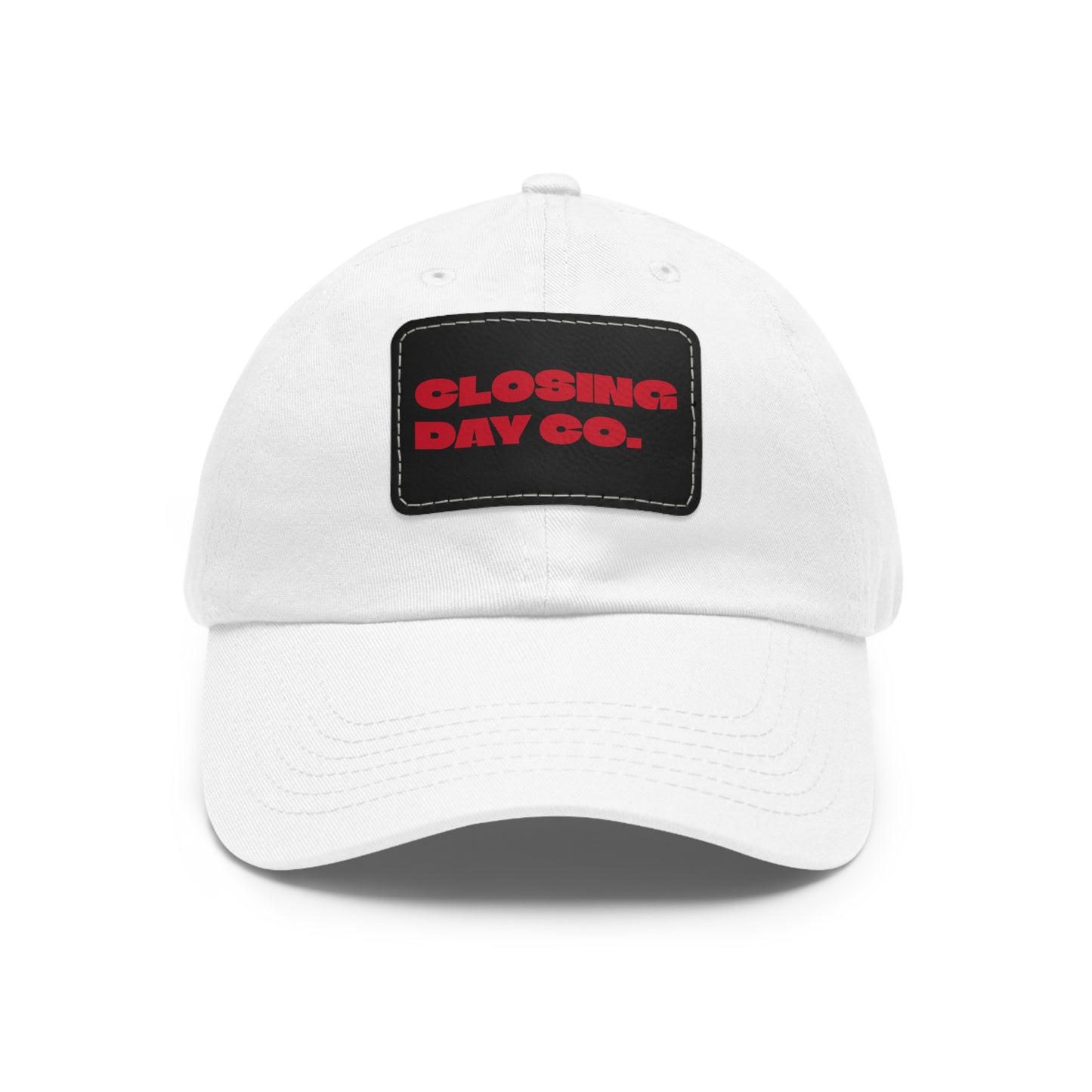 Closing Day Co. Dad Hat with Leather Patch (Rectangle)