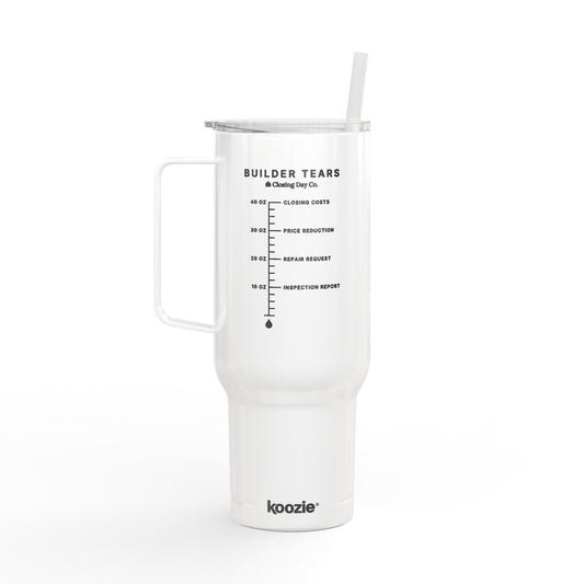 Builder Tears engraved 40oz tumbler by Closing Day Co.