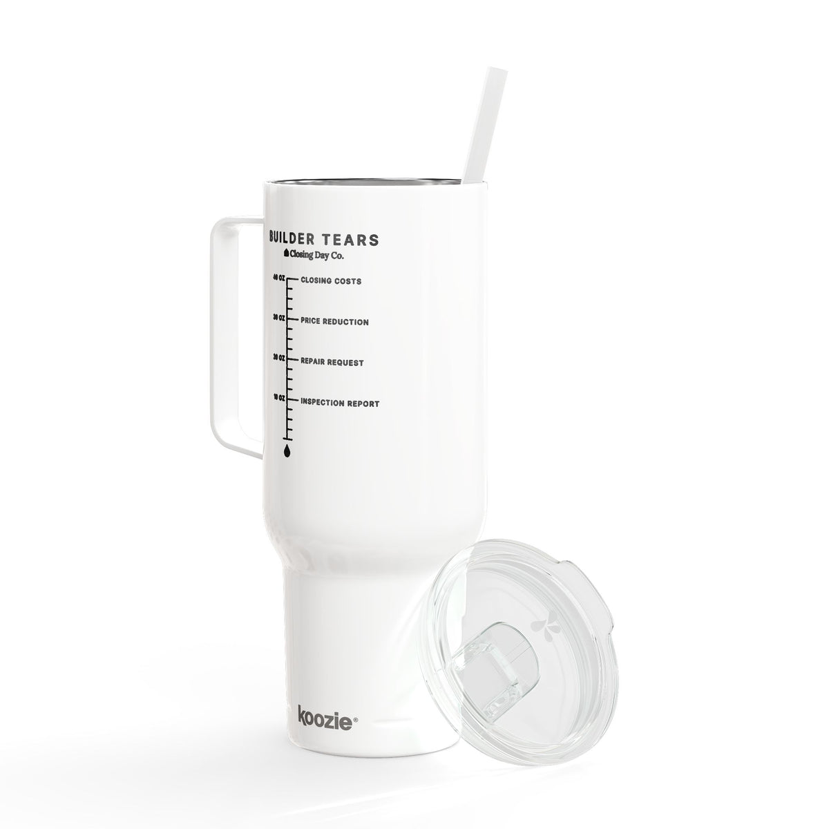 Builder Tears engraved 40oz tumbler by Closing Day Co.