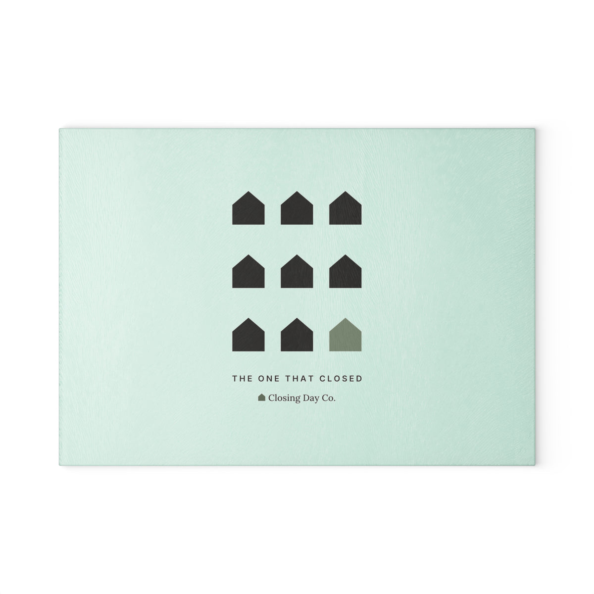 The One That Closed glass cutting board by Closing Day Co.