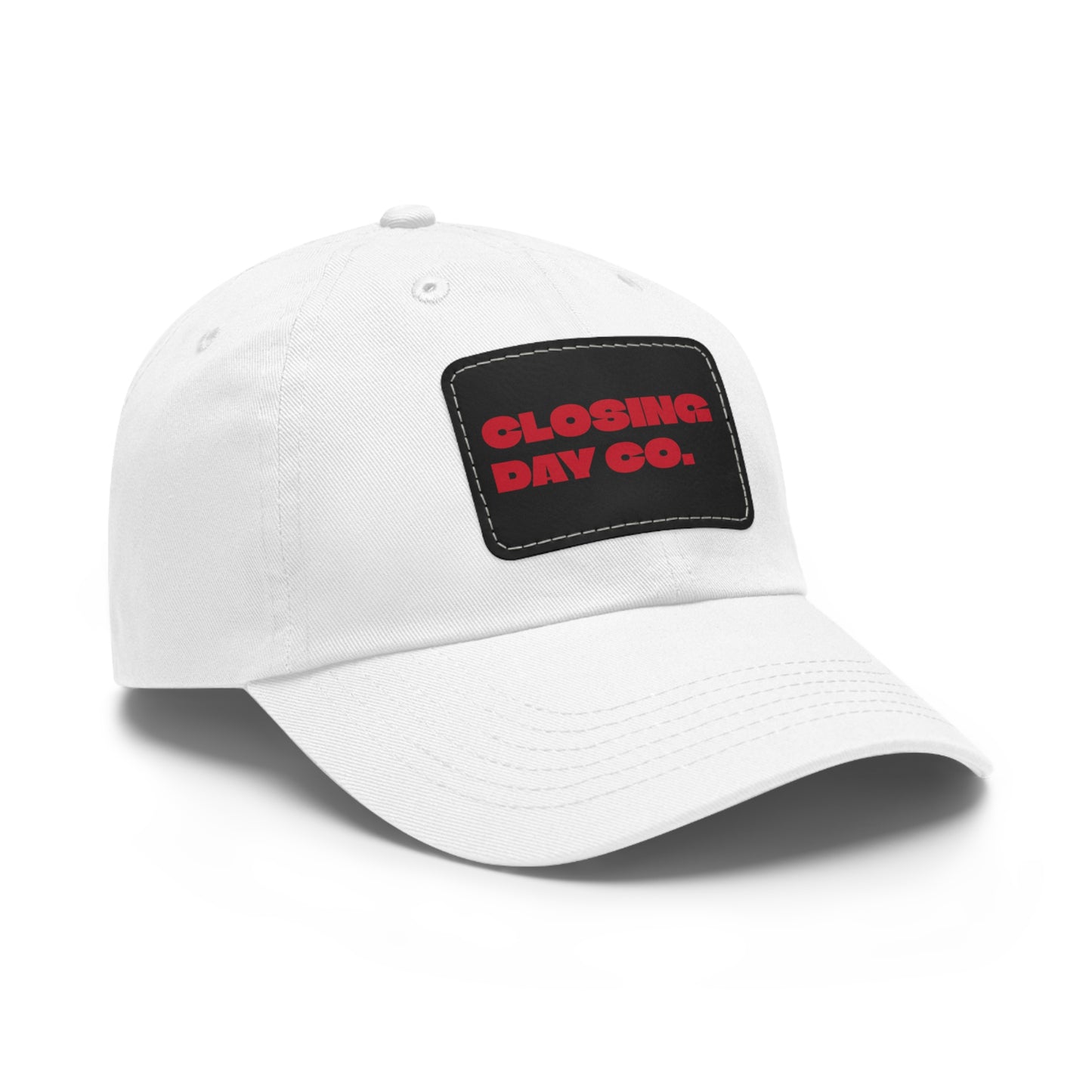 Closing Day Co. Dad Hat with Leather Patch (Rectangle)