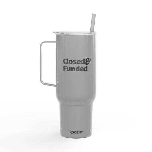 Closed & Funded Insulated Tumbler with Lid, 40oz (Engraving)