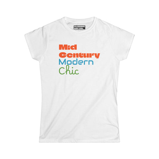 Mid Century Modern Chic Women's Softstyle Tee